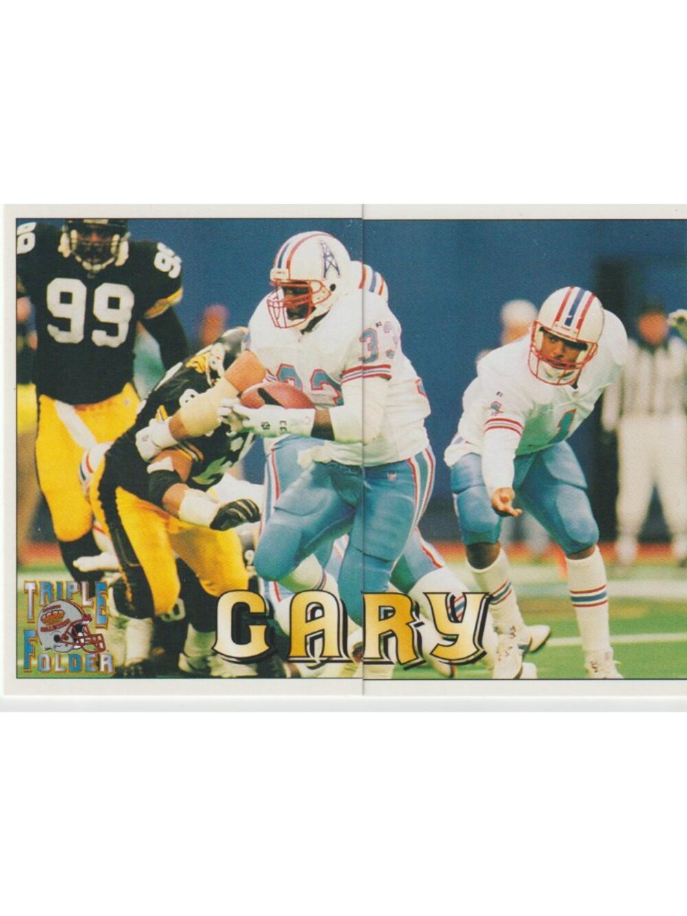 Gary Brown 1994 Pacific Trading Cards Triple Folder – Ungraded – Oilers